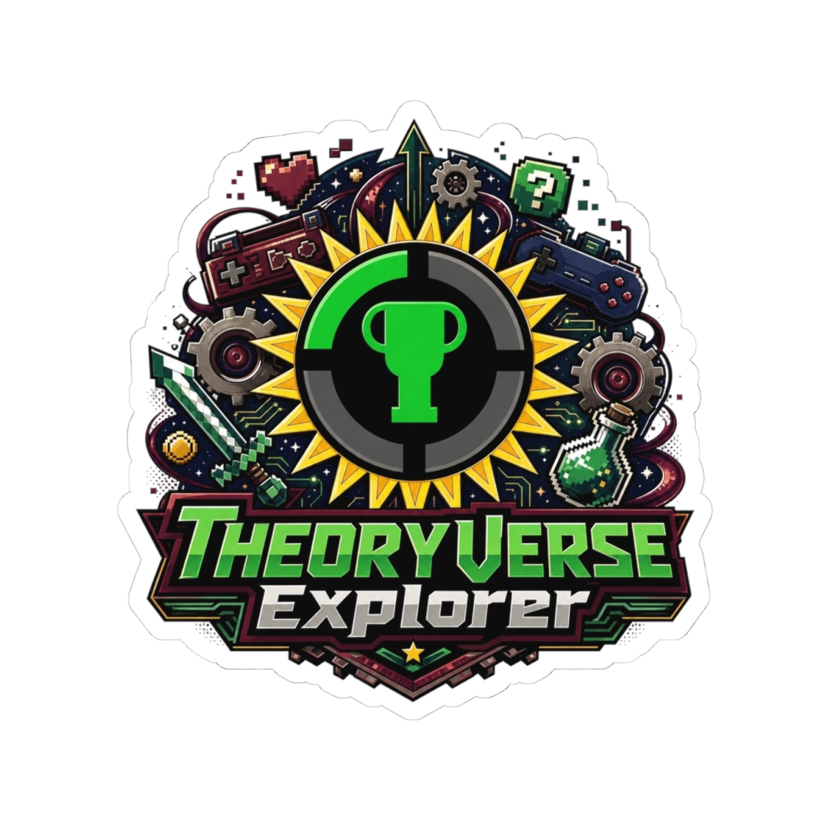 The Game Theorists Theoryverse "TheoryVerse Explorer" Sticker - alternate angle 2, merchandise