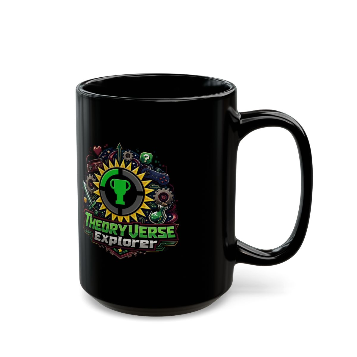 The Game Theorists Theoryverse "TheoryVerse Explorer" Black Mug - alternate angle 5, merchandise