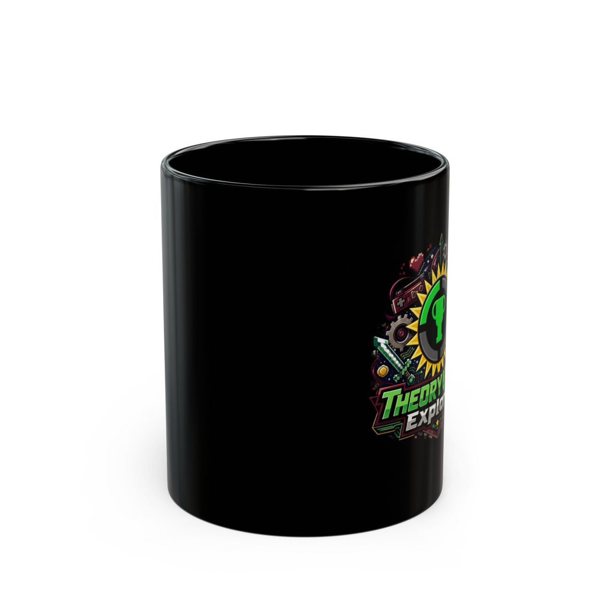The Game Theorists Theoryverse "TheoryVerse Explorer" Black Mug - alternate angle 1, merchandise
